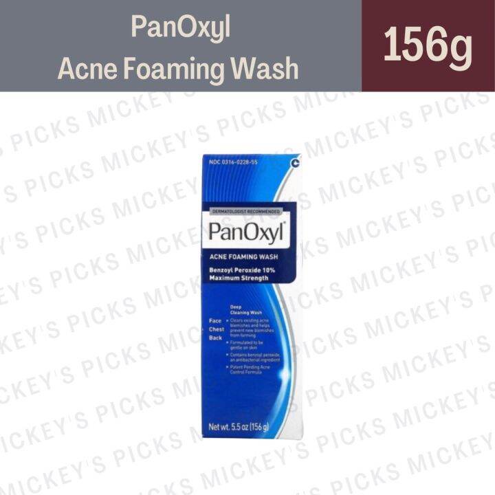 Panoxyl Acne Foaming Wash Benzoyl Peroxide 10 Maximum Strength 5.5 Oz ...