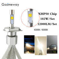 Car LED H4 Light H11 H7 H1 12V 24V Headlight Bulbs 4300K 6000K XHP50 Chip 104W 12000LM H3 H9 880 9006 HB4 HB3 H27W Auto Fog Lamp