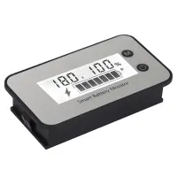 IPX7 Waterproof Battery Monitor 7-100V Battery Capacity Tester Meter with Buzzer Alarm Temperature