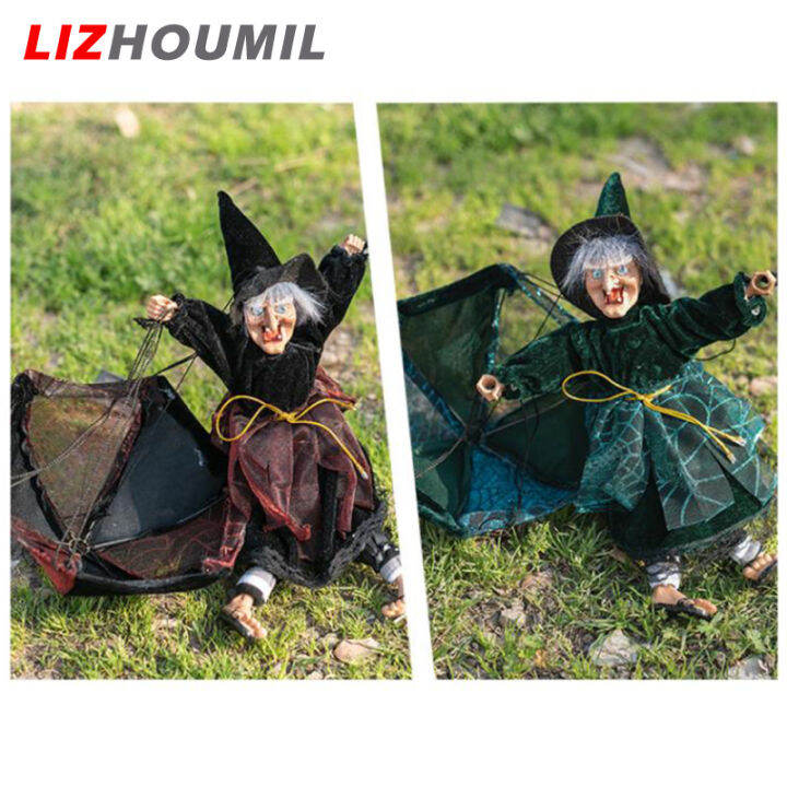 lizhoumil-อุปกรณ์ตกแต่งแม่มดสำหรับวันฮาโลวีน-มีดวงตาสว่างฟังก์ชันเปิดใช้งานเสียงอุปกรณ์ปาร์ตี้สำหรับตกแต่งของตกแต่งในบ้านฮาโลวีนหลอน