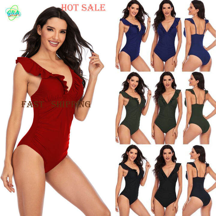 บราในตัวชุดว่ายน้ำ-monokini-เซ็กซี่สำหรับผู้หญิงชุดว่ายน้ำชิ้นเดียวทนทานคุณภาพสูงสำหรับสระว่ายน้ำน้ำสลัดชายหาดบอล