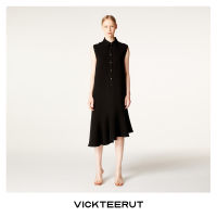 VICKTEERUT (ราคาปกติ 9,900-.) Re-Edition Sleeveless Shirt Collar Dress  เดรสแขนกุด ปกเชิ้ต