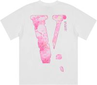 Men’s T-Shirt Big V Letter Shirts Graphic Hip Hop T Shirt Cotton Casual Crew Neck Short Sleeve Tee Tops for Men Women