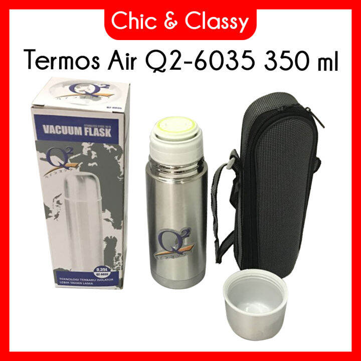 Q2 Termos 350 ML Q26035 Thermos Air Panas dan Dingin 0.35 L Vacuum Flask Q2 6035 Botol