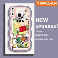 YIWESAN เคสสำหรับ4C Infinix Smart 4,เคส X653แฟชั่นลายอนิเมะดินสอสีเคสโทรศัพท์โปร่งใสขอบเป็นคลื่นดีไซน์ใหม่เคสซิลิโคนนิ่มกันกระแทกป้องกันเลนส์กล้องเคสใส