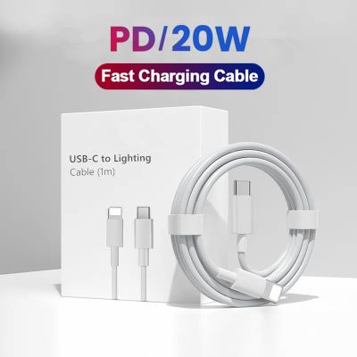 Original 20W PD Fast Charging Cable for iPhone 14 Plus 11 12 13 Pro Max XS XR X 8 Quick Charger USB-C to Lighting Cable With Box