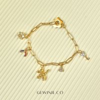 Gewinie.co - Floral Bracelet สร้อยข้อมือ (แจ้งแบบจี้ที่ต้องการในแชทได้เลยค่า)