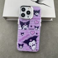 cartoon character purple Two layer pattern Phone Case For iPhone 15 Pro Max 14 ProMax 13 12 12Pro 11 Shockproof Phone soft border hard case Mobile phone protective case