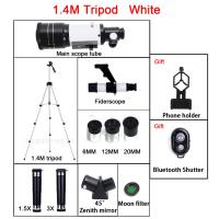 กล้องดูดาว F30070แบบมืออาชีพกล้องส่องทางไกลตาเดียวซูมได้150เท่ามีภาพ HD ในเวลากลางคืนมุมมองดวงจันทร์ AZM70300