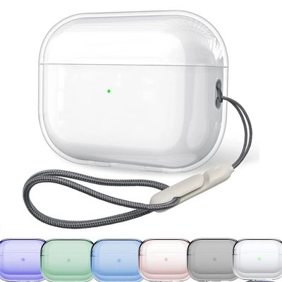 Transparent Soft Earphones for AirPods 2nd 2022 with Anti-lost Hanging Rope Strap Airpods 2 Silicone Cover
