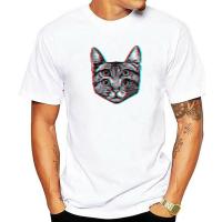 3D Cat graphic t shirts Mens T Shirt White Tops Tshirt Unique Tees Summer Mens clothing XS-6XL