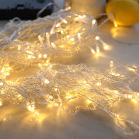 Timer LED Solar Light Outdoor Lamp Waterproof String Lights Holiday Christmas Fairy Lights Garden Garland Icicle Curtain Lights