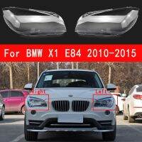 เคสใสรถยนต์สำหรับ BMW X1 E84 2010-2015ฝาครอบไฟหน้าเลนส์แก้ว1คู่ที่ครอบโคมไฟสำหรับตกแต่งรถยนต์