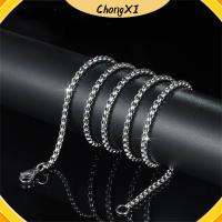 CHONGXI เครื่องประดับ ผู้หญิงผู้ชาย สีเงิน สร้อยคอโซ่ สร้อยคอสแตนเลส คำแถลง 2 มม./2.5 มม./3 มม./3.5 มม./4 มม