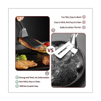 Silicone Kitchen Tongs Spatula Tongs Set with Stainless Steel Core for BBQ Clamp, Flipping Fish, Fried Steak Clamp