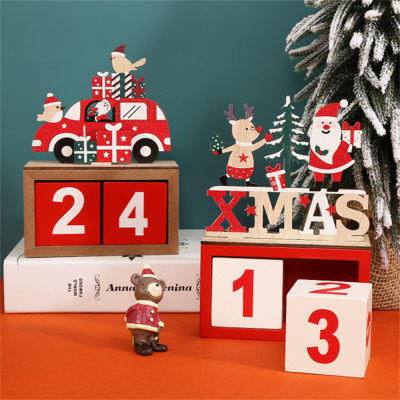Desktop Ornament For Kids Table Decorations Kids Christmas Gift New Year Gifts Wooden Christmas Calendar