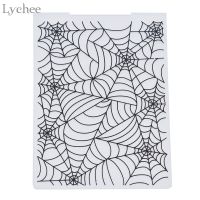 Lychee Life Plastic Embossing Folder For Scrapbook DIY Album Card Tool Plastic Template Stamp Spider Web Pattern