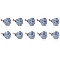 10PCS Ceramic Cabinet Knobs Vintage Drawers Handles for Kitchen Cupboard Drawer Bookcase Furniture Door (with Screws)