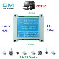 DC 8-30V 8 พอร์ต RS485 Hub เกรดอุตสาหกรรม 485 Bus Repeater เครื่องขยายสัญญาณพอร์ตอนุกรม 100-1000Kbps