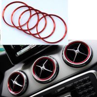 ♝ For Mercedes Benz A B GLA CLA Class W176 W246 C117 X156 AMG 5 Pcs Air Conditioner Vent Outlet Ring Trim Decor