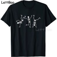 Dancing Skeletons Scary Skeleton Classic T Shirt Cool Funny Tee 100 Cotton Tshirt Anime T Shirt Vintage Clothes 100%