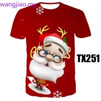 New Years Fashion Christmas T-shirt Casual Popular T Shirts Short Sleeve Menand Women Snowman Unicorn Elk Xmas Clothing Unisex 3d Printing T-Shirt