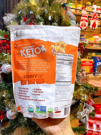 Snack keto dừa sấy bọc hạt hữu cơ coconut keto clusters của innofoods - mỹ - ảnh sản phẩm 2