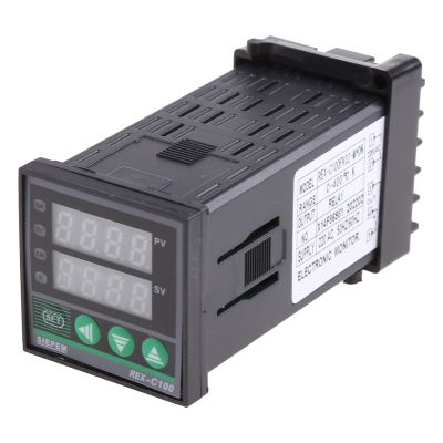 Digital LCD PID REX-C100 Temperature Controller Set K Type Temperature Controller เหมาะสำหรับ Industrial Dual Display