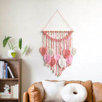 Leaf Macrame Tapestry Boho Nordic แขวนผนังตกแต่งบ้านงานแต่งงานขนาดเล็กเด็กบ้านห้องนั่งเล่นงานแต่งงาน Decoration