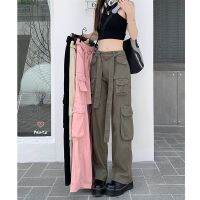 COD dsfgerrety Retro Jeans Womens High-Waist Straight-Leg Pants Overalls Summer Sweet Cool Style Loose Wide-Leg Casual Trousers