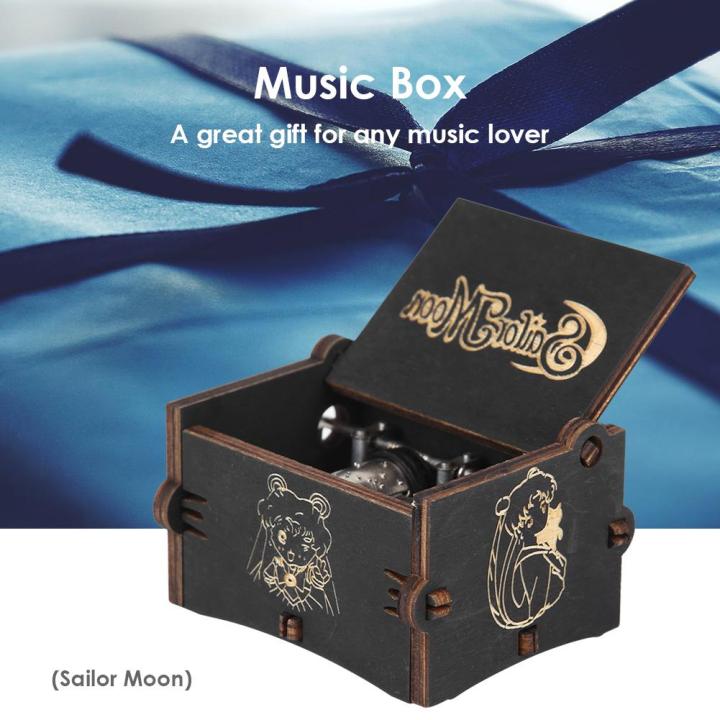 กล่องดนตรีทำจากไม้แนวย้อนยุคของขวัญสำหรับเด็กเครื่องประดับในบ้าน