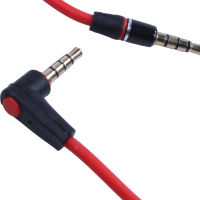 3.5mm 1/8 inch Male to Male 4 Pole Car AUX Audio Cord Cable Record Headphone RED