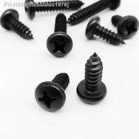 5/50pcs M3.5 M3.9 M4.2 M5 M5.5 M6.3 Black 304 Stainless Steel Cross Phillips Pan Round Head Self Tapping Wood Screw High Quality