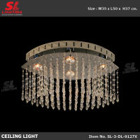 SL LIGHTING โคมไฟติดเพดาน ประดับตกแต่งด้วยเม็ดคริสตัล หรูหราอลังการ รุ่น 3-DL-9127X