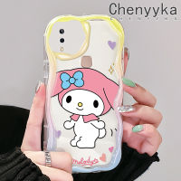 เคส Chenyyka สำหรับ VIVO Y85 V9 V9เยาวชน V9โปร Y85A Z1i Z3x การ์ตูนน่ารักสีชมพูเมโลดี้เนื้อครีมขอบคลื่นเคสโทรศัพท์โปร่งใสในสต็อกเหมาะสำหรับเด็กผู้ชายและเด็กผู้หญิงเคสกันกระแทกเคสซิลิโคนอ่อนชัดเจน