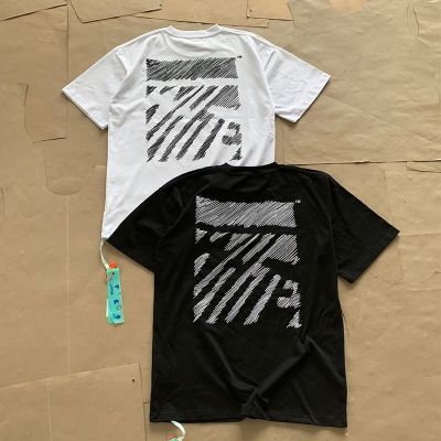 HHOL OFF WHITE 2023 European and American fashion brand summer new mens and womens same computer printed embroidered T-shirt top short sleeve factory direct sales