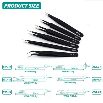ESD-15 Anti Static Curved Tweezers