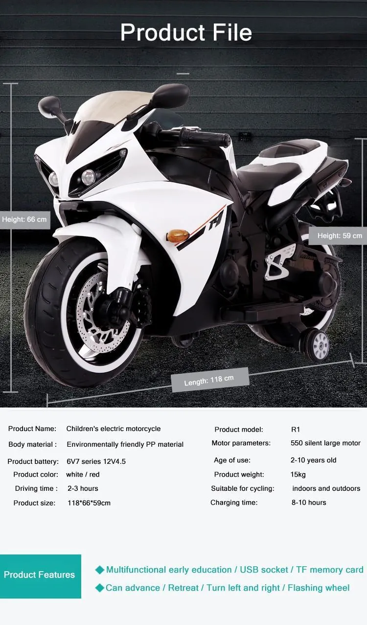 Yamaha R1 Super-bike Kida Electric Ride on Motor Bike | Lazada PH