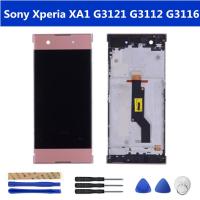 【Hot-Selling】 Mongo MALL สำหรับ Xperia XA1 G3121 G3112 G3125 G3116 G3123จอแสดงผล LCD Touch Screen Digitizer กรอบ5.0นิ้ว Full Assembly Replacement Part