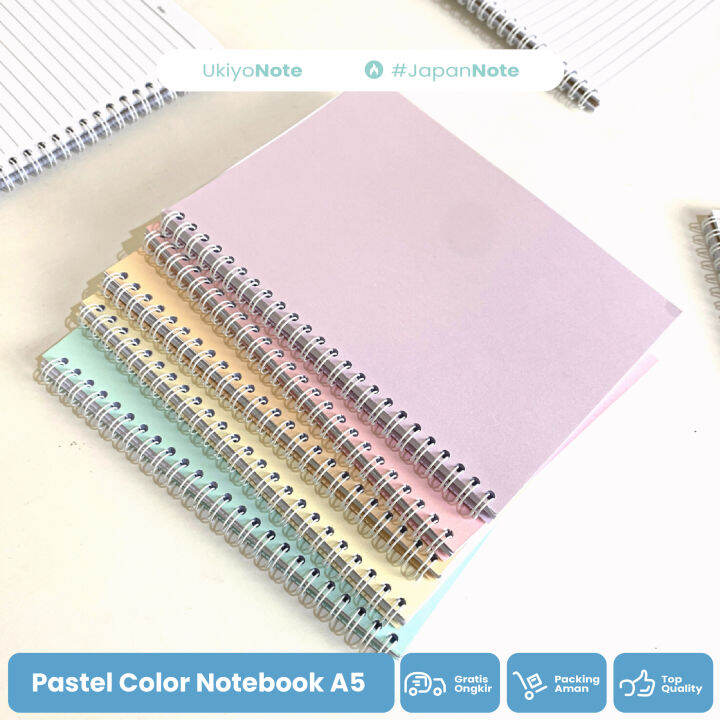 Note Book A5 Pastel Aesthetic Ukiyo / Sketchbook / Notebook Cover Soft ...