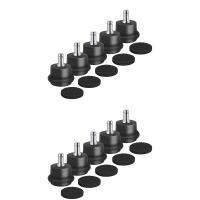 10Pcs Bell Glides Replacement Office Chair or Stool Swivel Caster Wheels to Fixed Stationary Castors