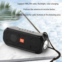 Bluetooth-compatible Outdoor Speaker Portable Wireless Stereo bass Music Box TWS Support TFFM RadioUSBAUX With flashlight