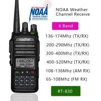 Radtel RT-830 NOAA ช่องอากาศ6สายวิทยุติดตามตัวสำหรับตำรวจสีสำหรับมือสมัครเล่นแฮมสองทางวิทยุ128CH