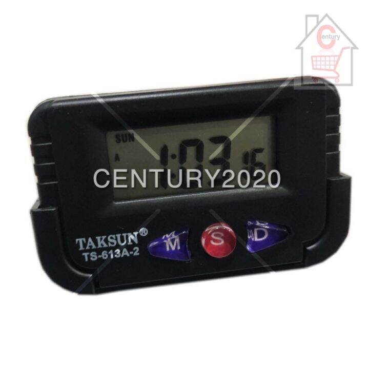 TAKSUN Car Dashboard Alarm Clock and Stopwatch with Flexible Stand Lazada