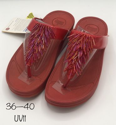 (สินค้าขายดี) SIZE.36-40 EU รองเท้าแตะFitflop รองเท้าแตะผู้หญิง แดง รองเท้าแตะแฟชั่น รองเท้าแตะหูหนีบ รองเท้าแตะเพื่อสุขภาพ คุ้มค่าเกินราคา [SDT015]