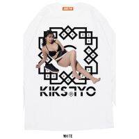 Kikstyo คอกลมแขนยาวอินเทรนด์ชายชาวยุโรปอเมริกันเสื้อผ้าแนวสตรีทไฮสตรีทโอเวอร์ไซส์แบบหลวมๆแขนยาวคู่