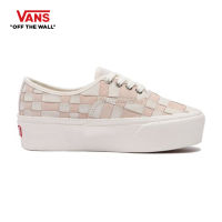 VANS AUTHENTIC STACKFORM - WOVEN CHECK WHITE/PINK รองเท้า ผ้าใบ VANS ชาย หญิง