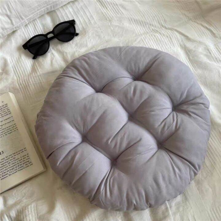 ins-style-simple-solid-color-round-cushion-morandi-color-fart-cushion-dengzi-sedentary-student-office-dormitory-cushion