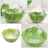 ถ้วยชามเซรามิค ทรงกะหล่ำปลี Cabbage Rabbit Salad Bowl