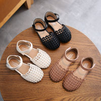 Girls Sandals Summer New 1-12 Years Baby Kids Soft-soled Closed Toe Sandals Children Girls Princess Hollow Shoes2023